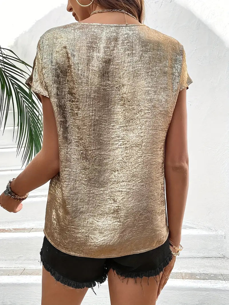 Erifyli | Elegant V-Neck Blouse