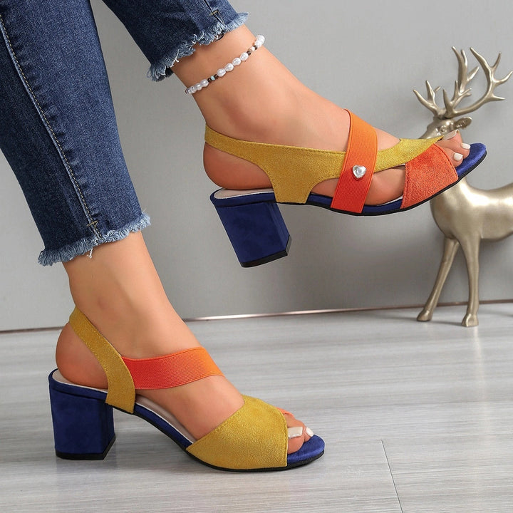 Elara | Comfortable Heels with Crossed Straps