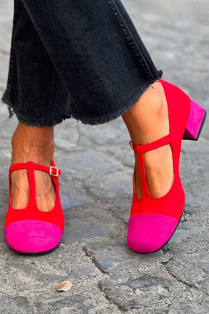 Lina – Contrast Mary Jane Shoes