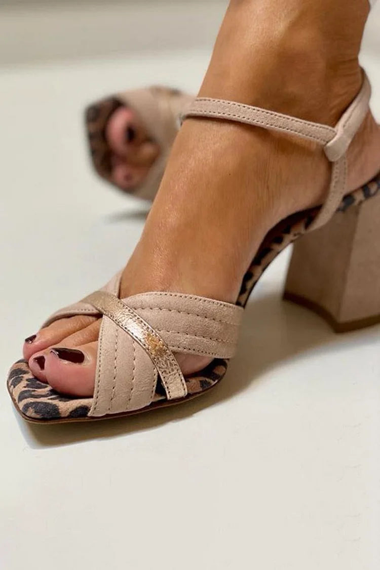 Brunhilde - Cross-Band High Heel Sandals