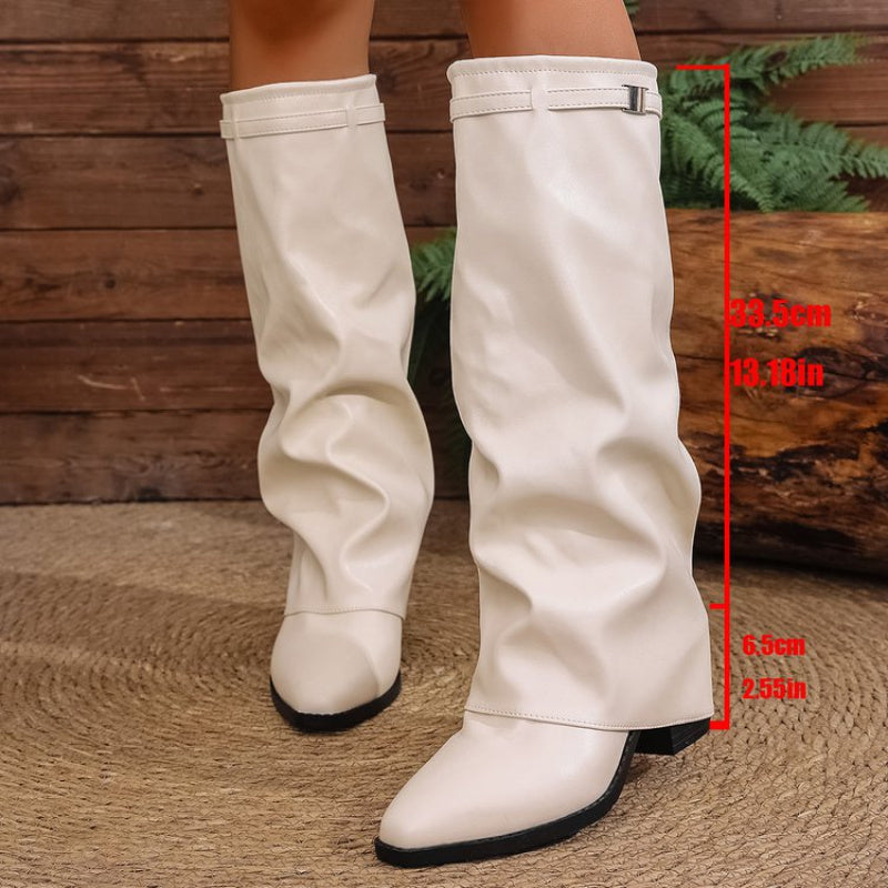 Susan - Pointed Toes Knee-High Boots