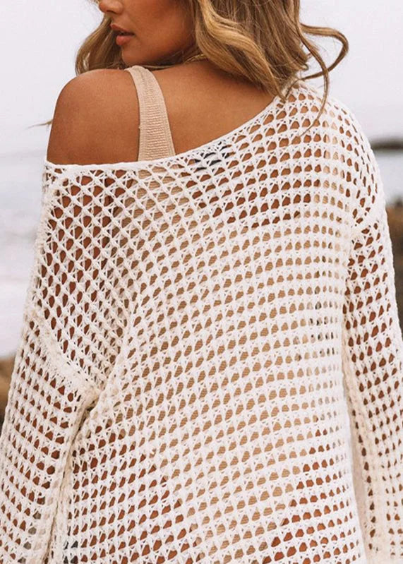 Boholita - Chic Hollow Out Cover Up Dress