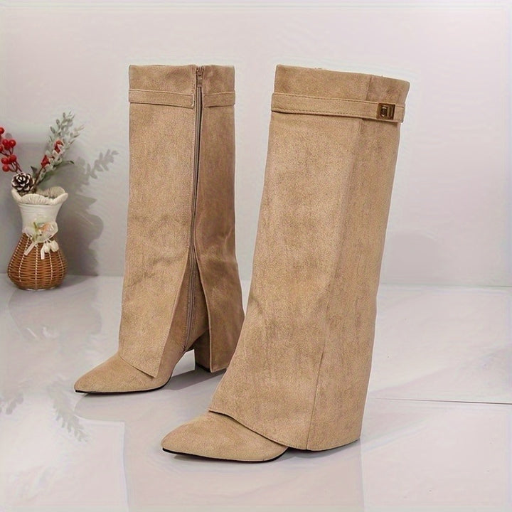 Gwenda - Apricot Style Buckled Boots