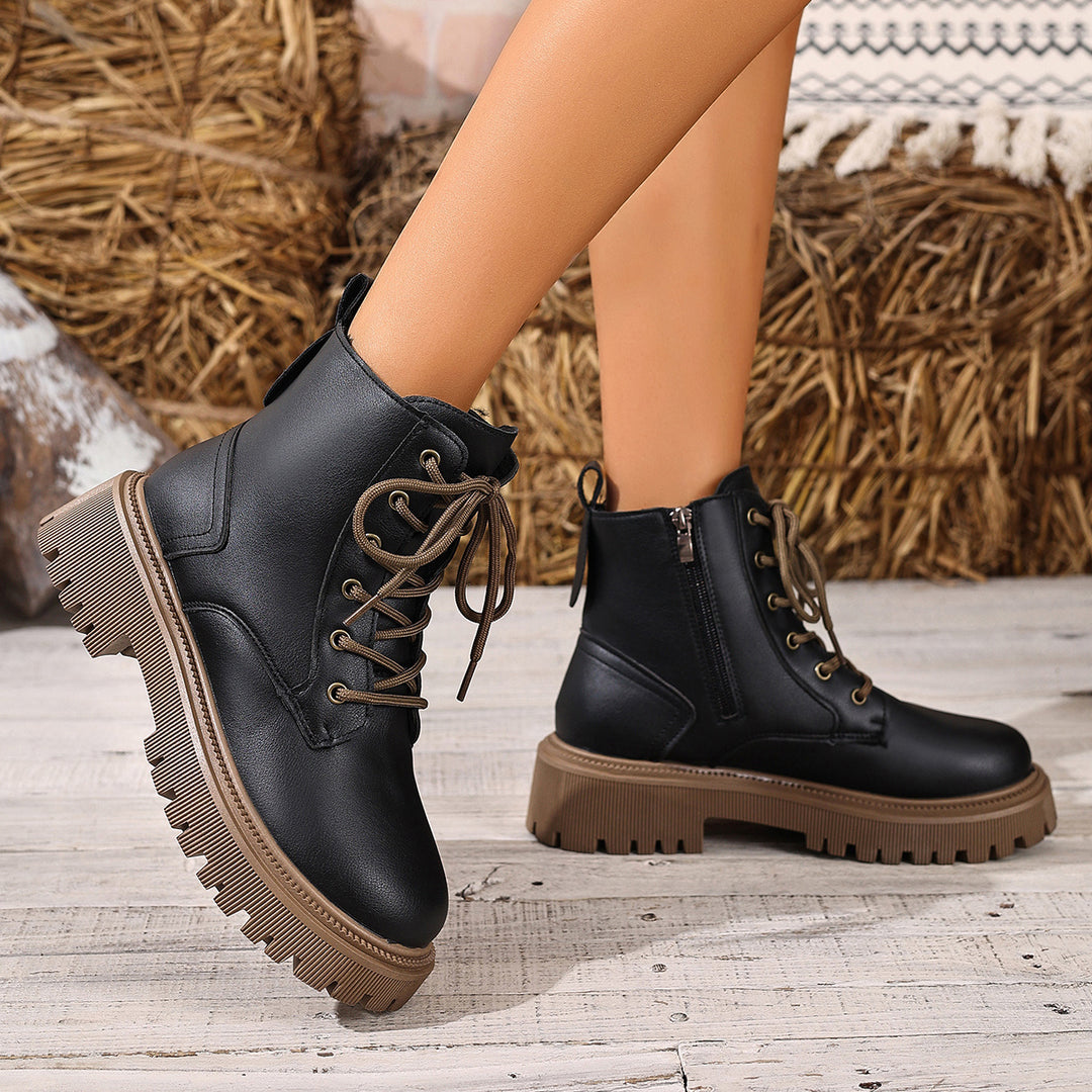 Laura - Elegant Retro Low-Top Ankle Boots