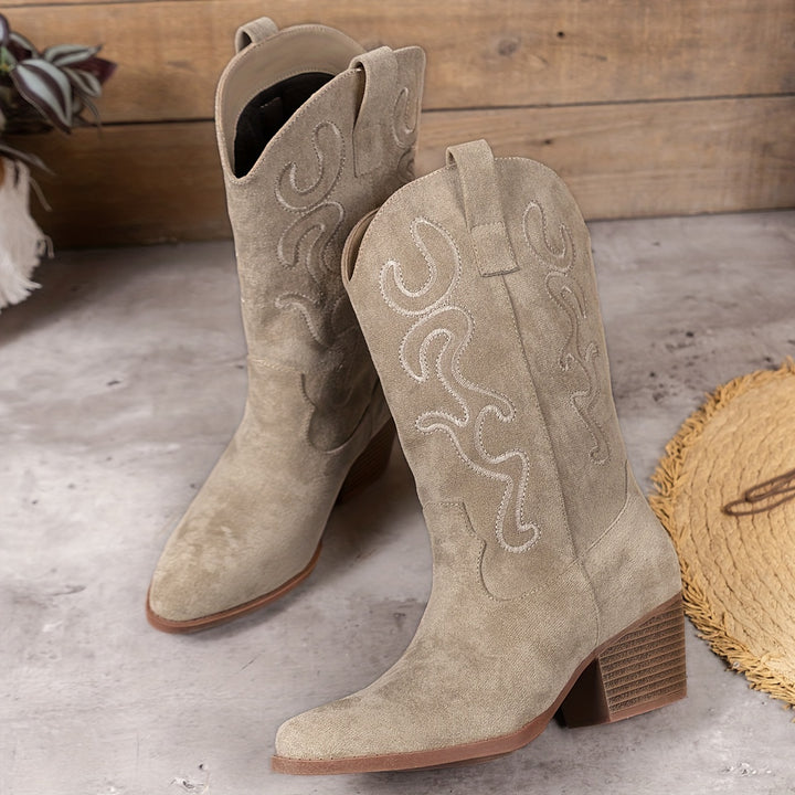 Gorgiana - Mid-Calf Chunky Boots