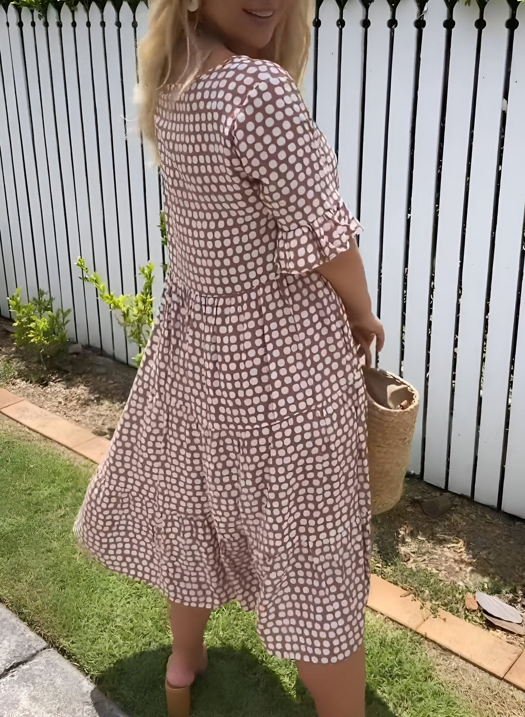 Zara | Short-Sleeve Midi Dress