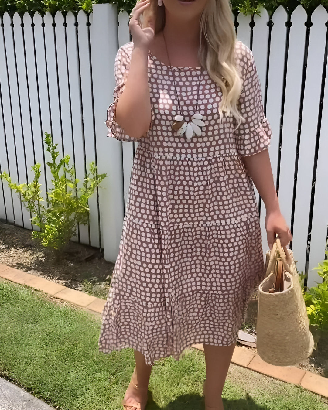 Zara | Short-Sleeve Midi Dress