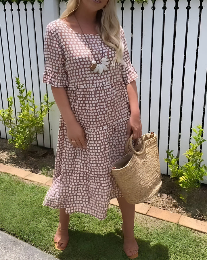 Zara | Short-Sleeve Midi Dress