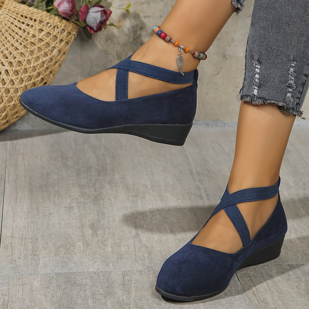 Elise - Ballerina Flats with Criss-Cross Straps