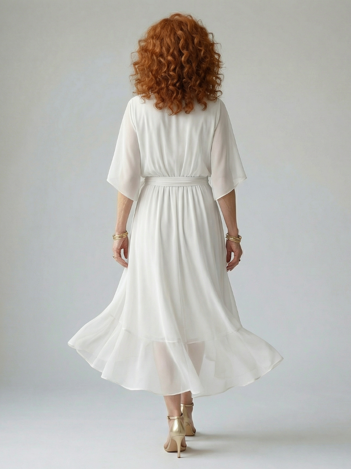 Katherine | Light Drape Midi Dress