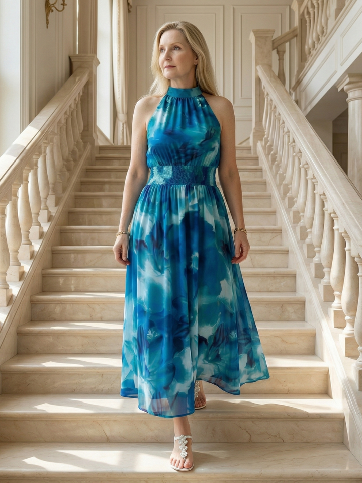 Willow | Gathered Halter Midi Dress