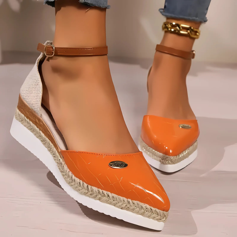 Solora | Medallion Wedge Sandals