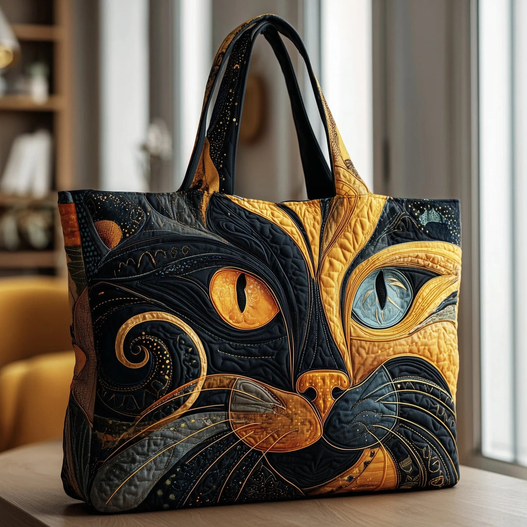 Cat Face | Quilted Tote Bag