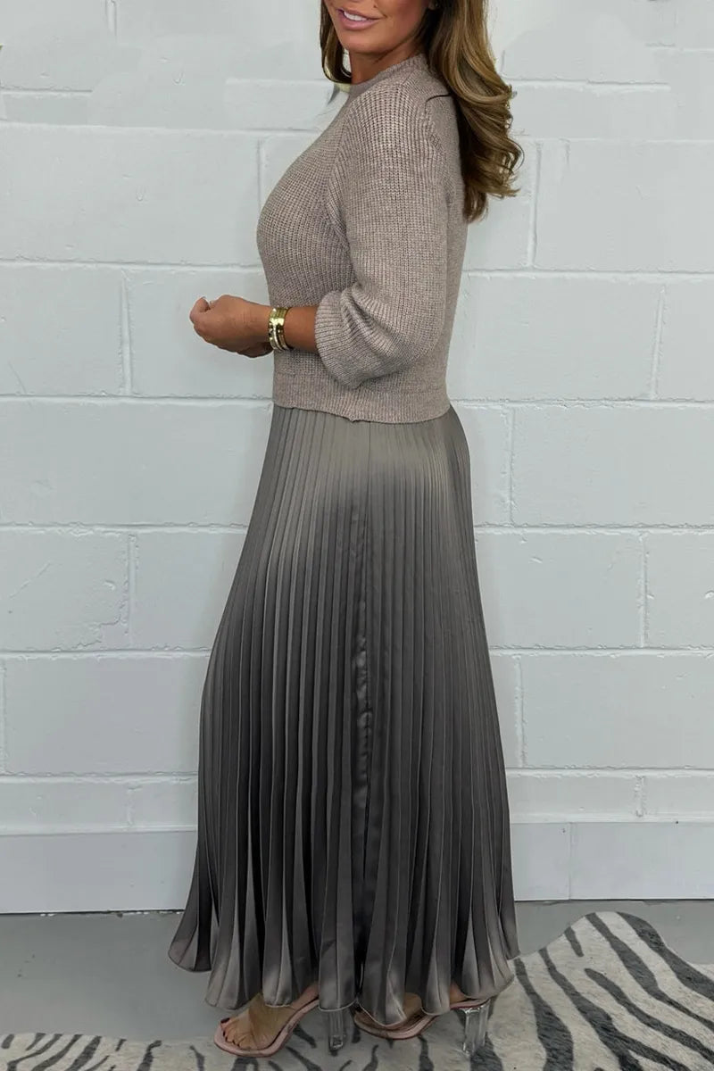 Mirelle | Casual round-neck patchwork dress