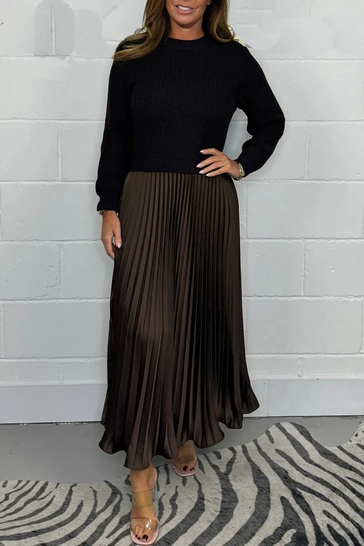 Mirelle | Casual round-neck patchwork dress