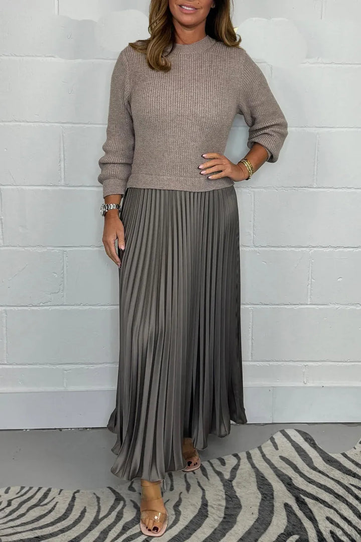 Mirelle | Casual round-neck patchwork dress