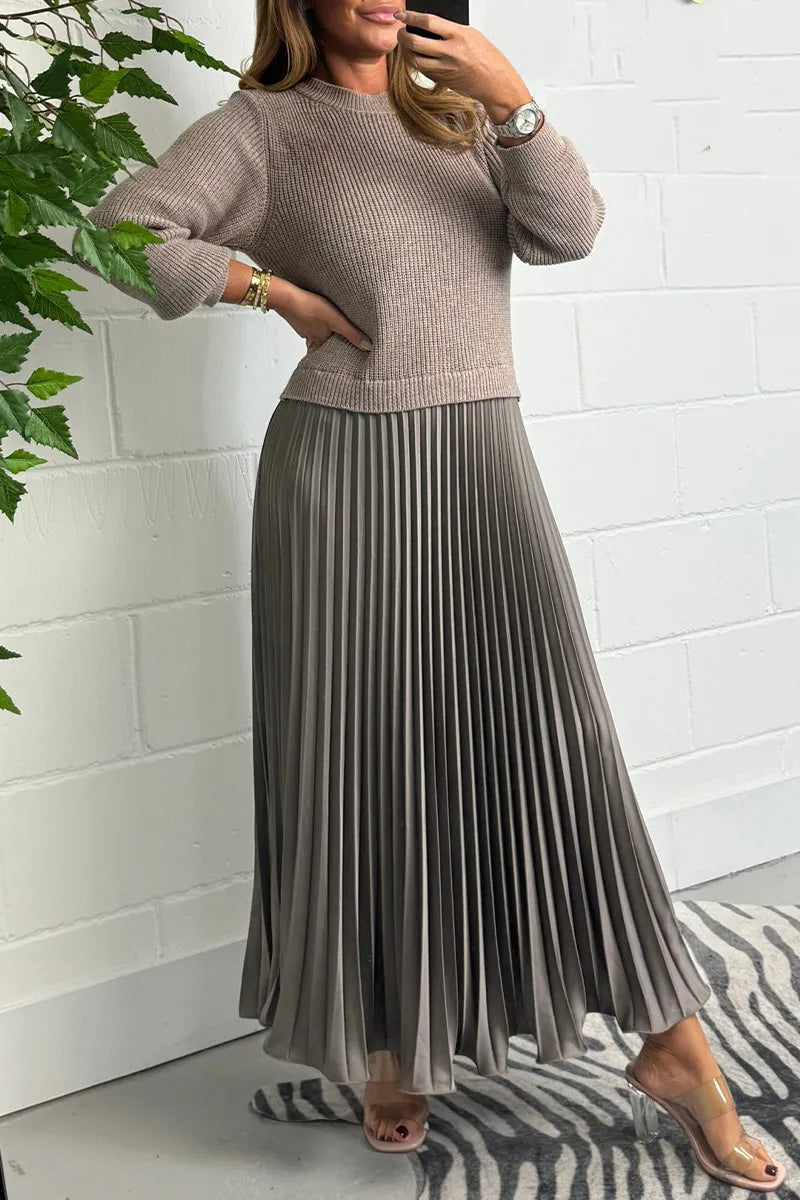 Mirelle | Casual round-neck patchwork dress