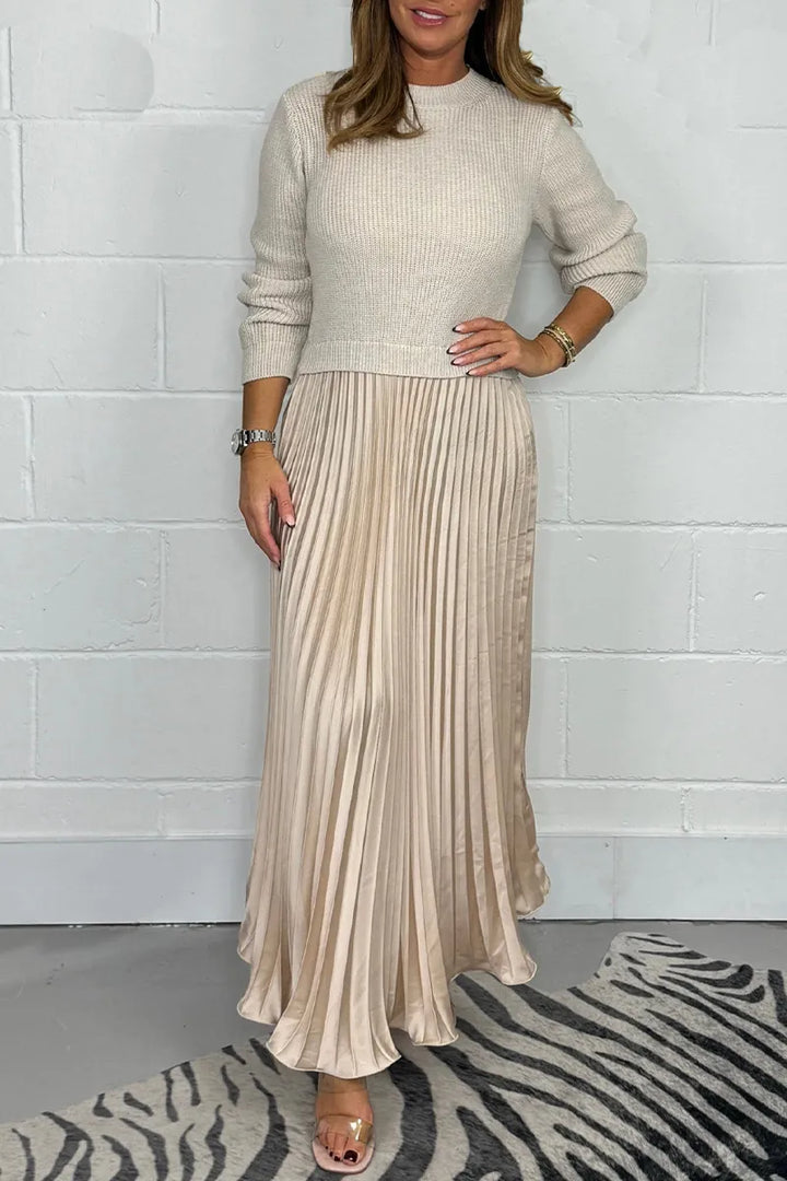 Mirelle | Casual round-neck patchwork dress