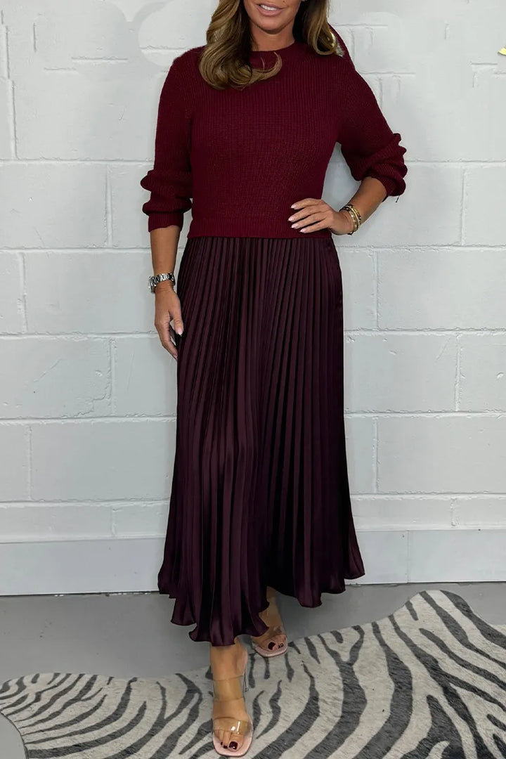 Mirelle | Casual round-neck patchwork dress