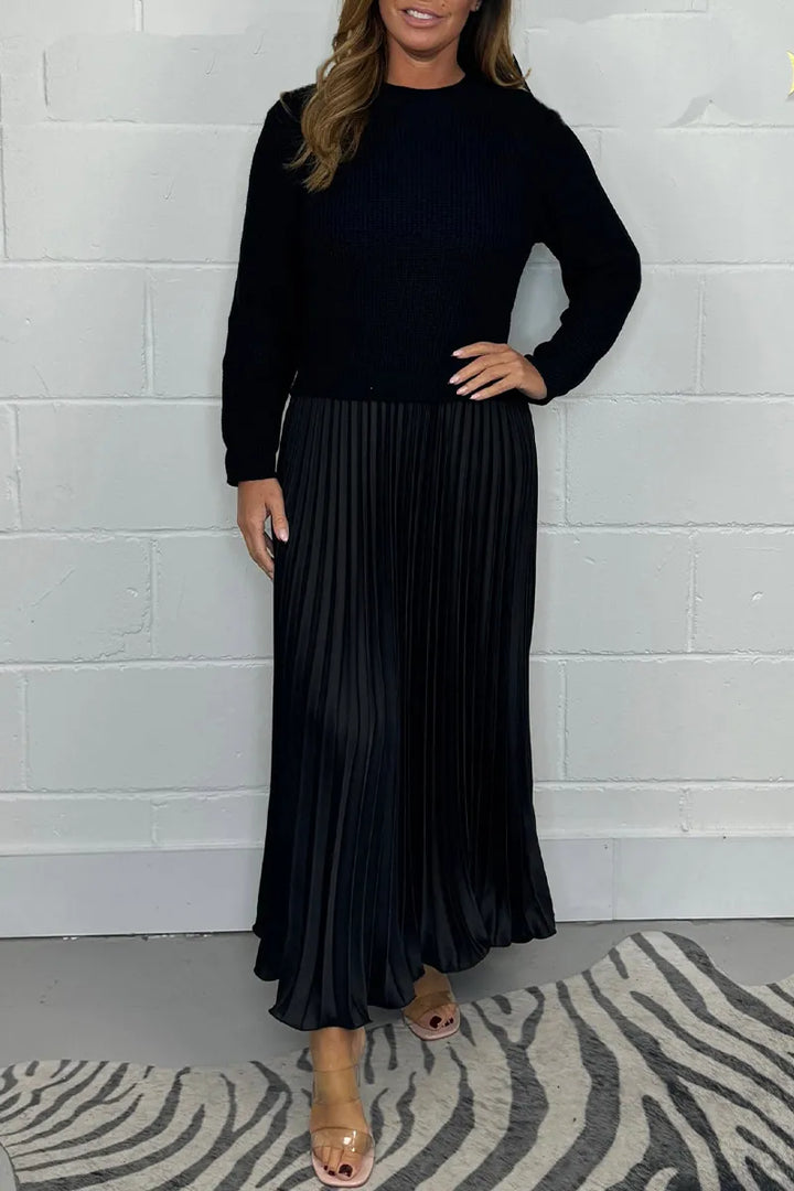 Mirelle | Casual round-neck patchwork dress