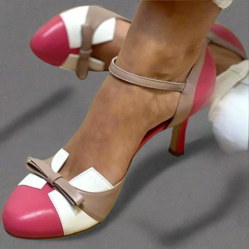 Lilly | Comfortable Closed-Toe Vintage Inspired Heels