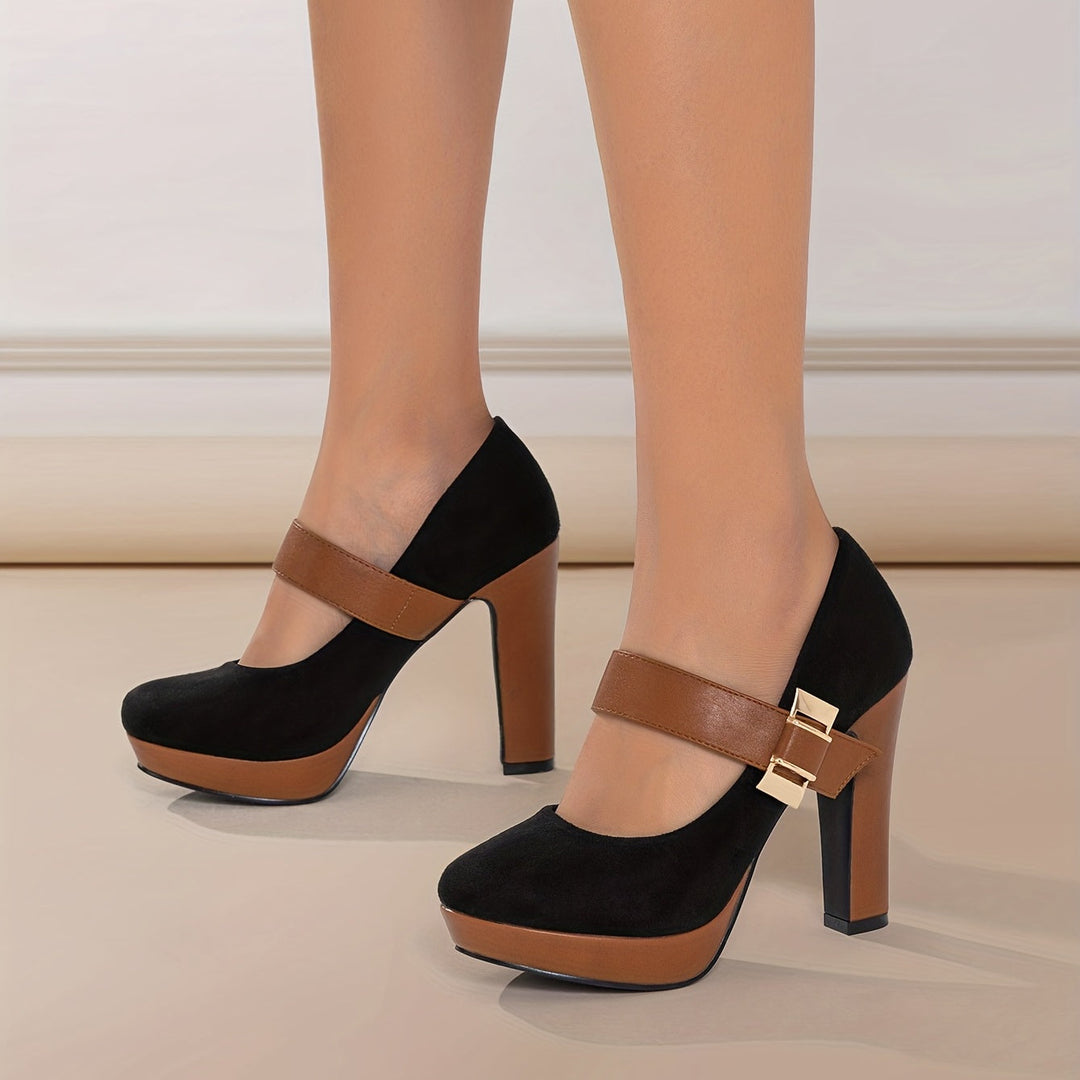 Chantrel - Elegant pumps with square Heels