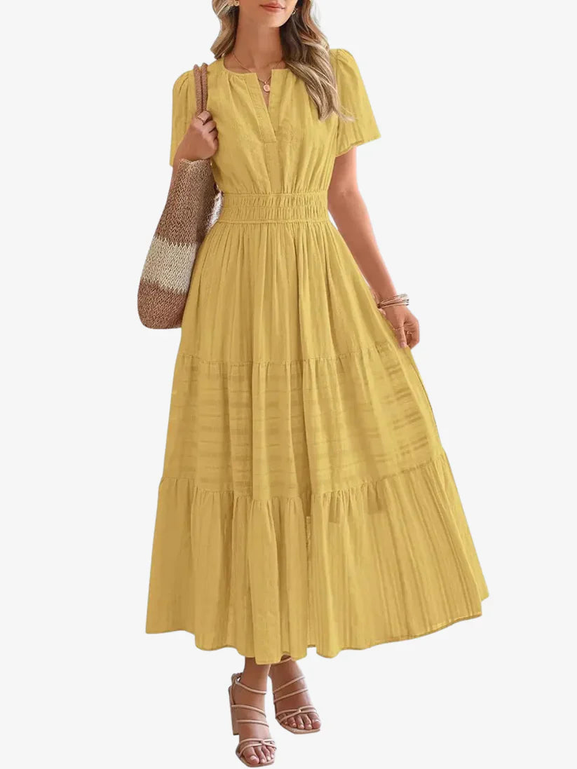 Ella | Smocked Waist Tiered Maxi Dress