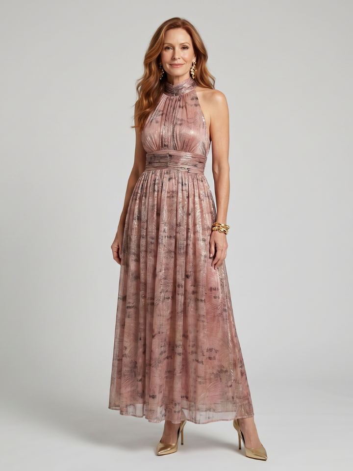 Reese | Textured Finish Sleeveless Midi Dress