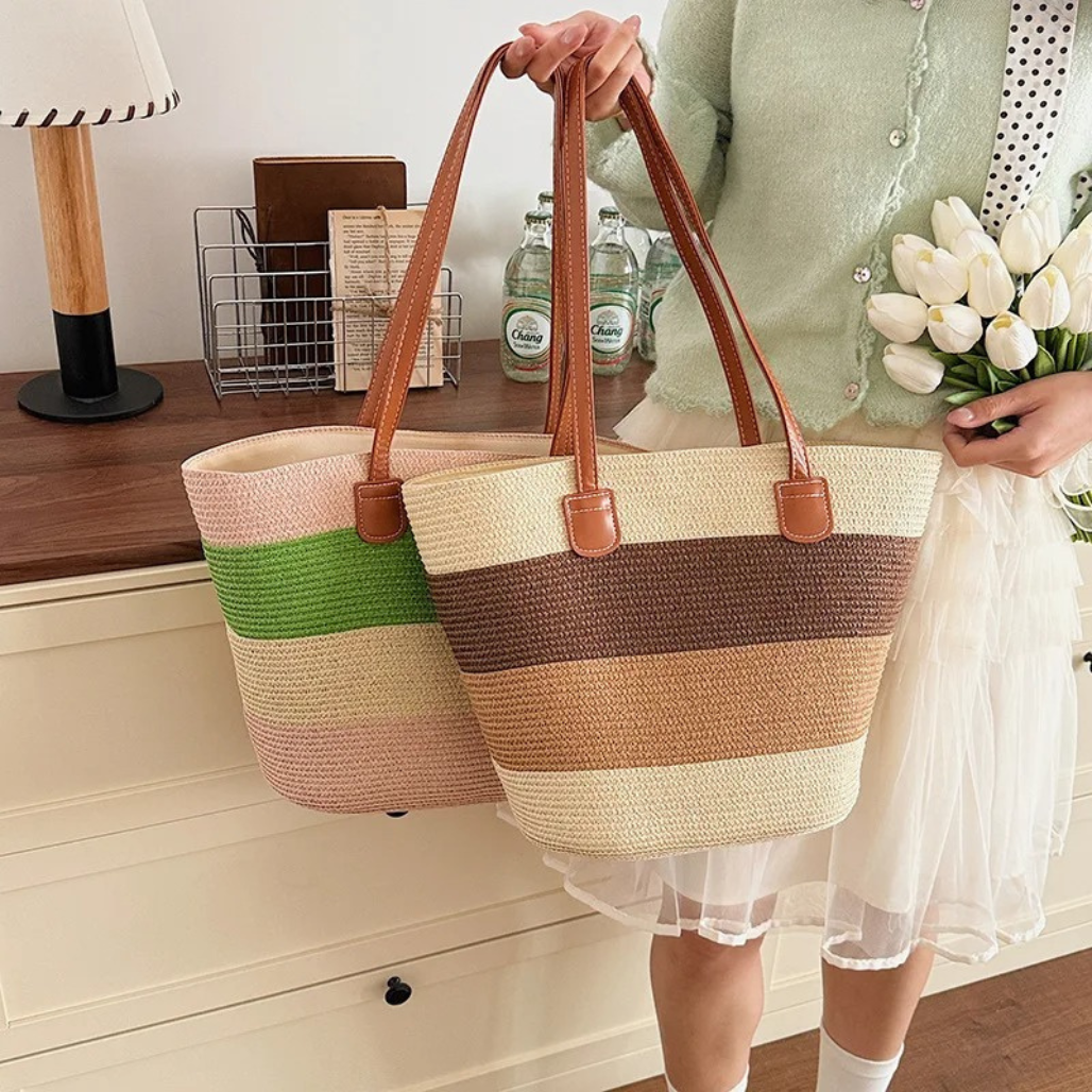 Cora | The Colorful Woven Straw Tote