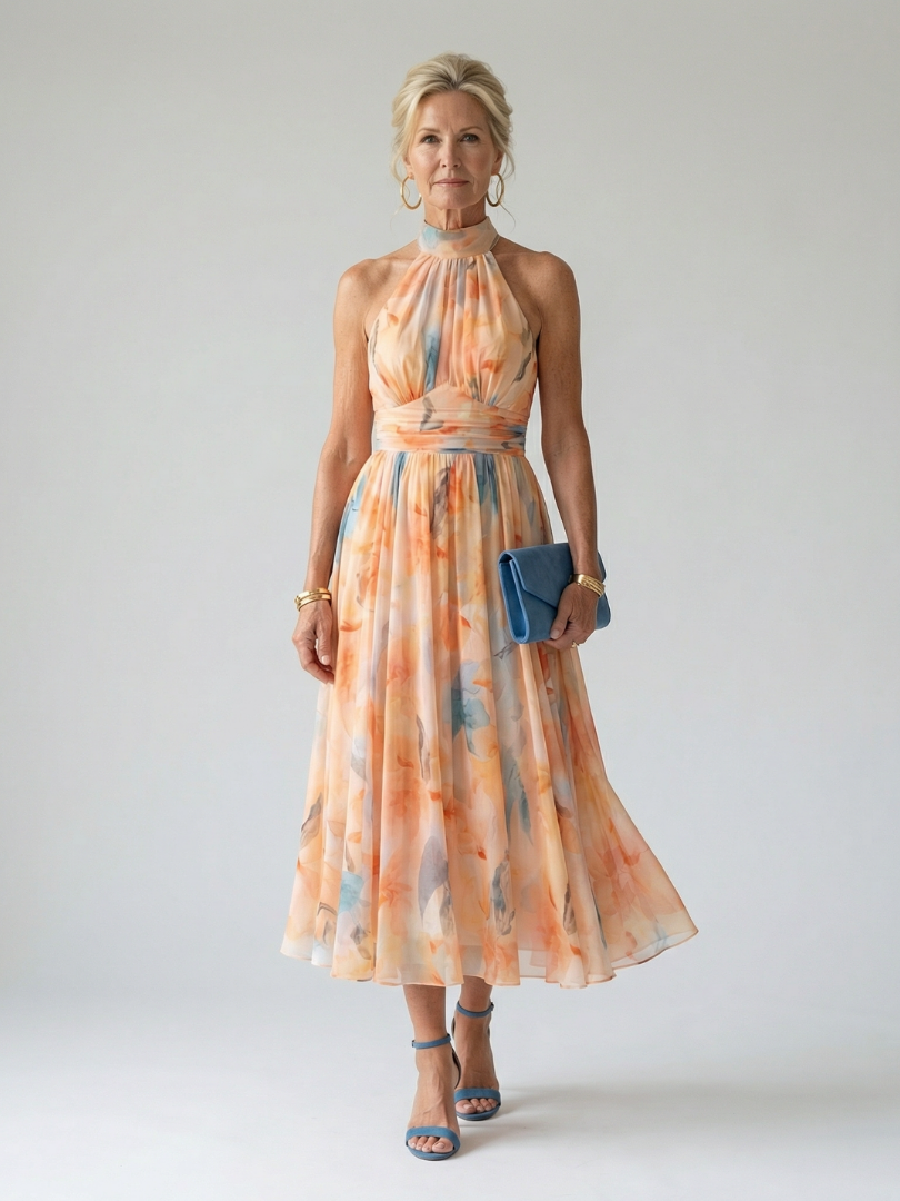 Lauren | Soft Halter Midi Dress