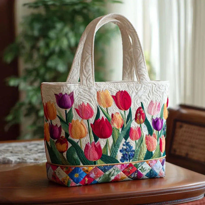 Tulip Artistic | Quilted Tote Bag