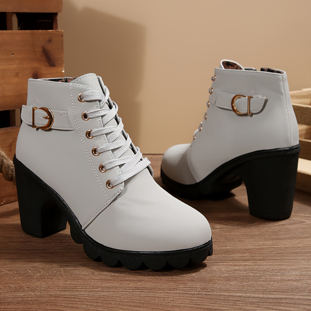 Sandra - High-Heel British Style Boots