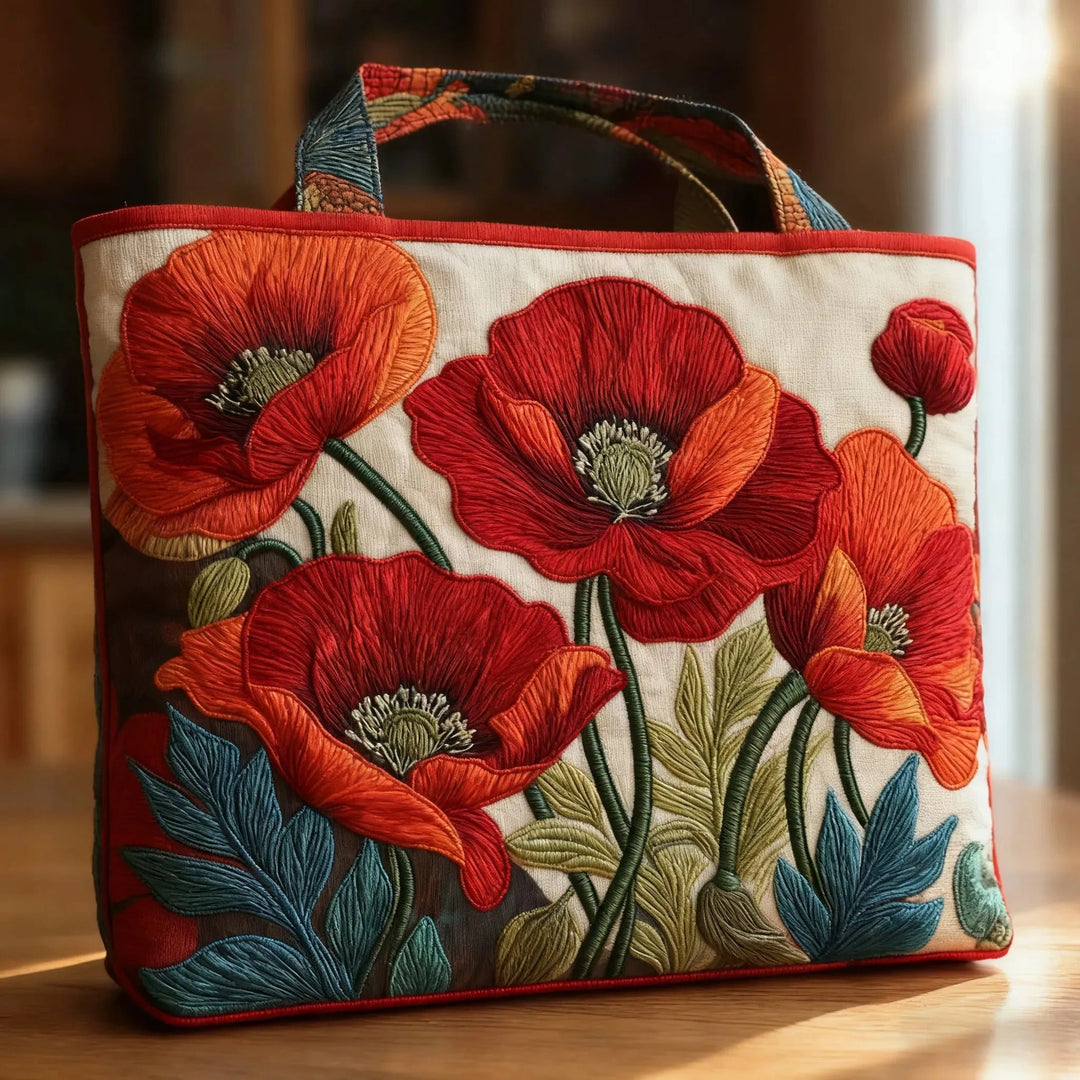 Floral Art | Quilted Tote Bag
