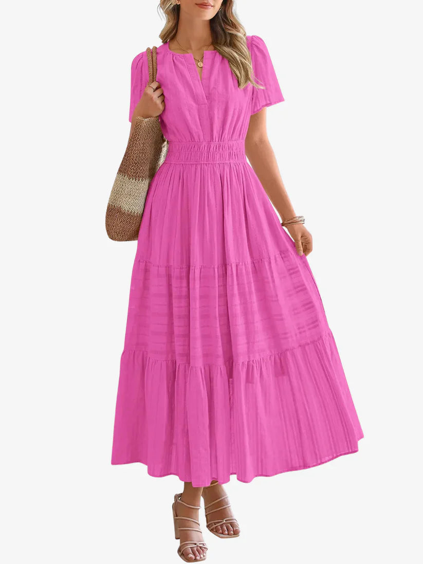 Ella | Smocked Waist Tiered Maxi Dress