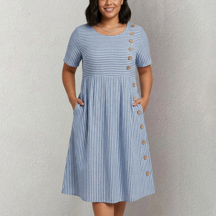 Pia | Striped Button Dress