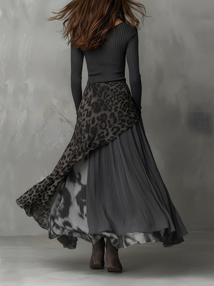 Brooke | Bohemian Animal Print Maxi Dress