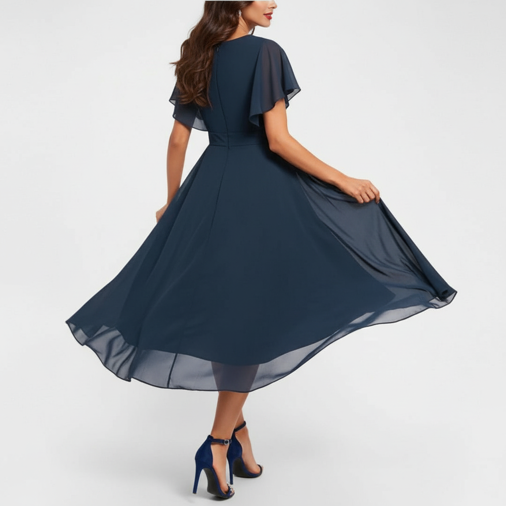 Clarissa | Flowing V-Neck Maxi Dress
