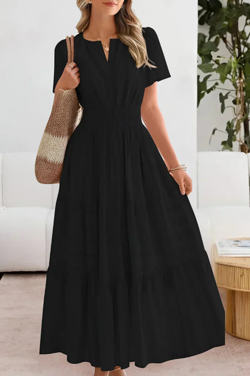 Mia | Ruched-Waist Maxi Dress