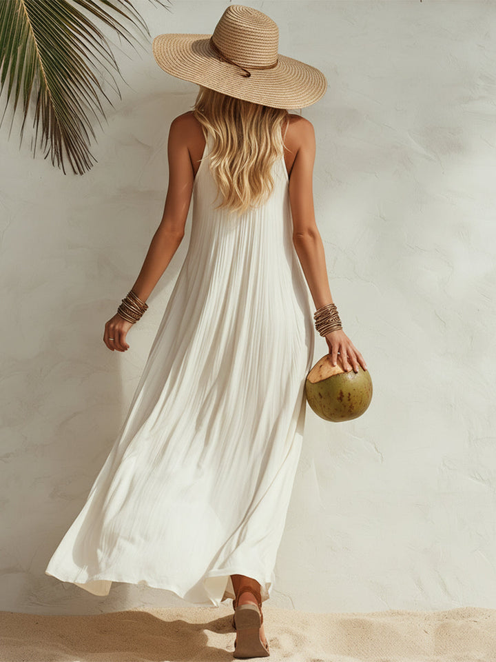 Sofia | Elegant Coastal Sleeveless Maxi Dress