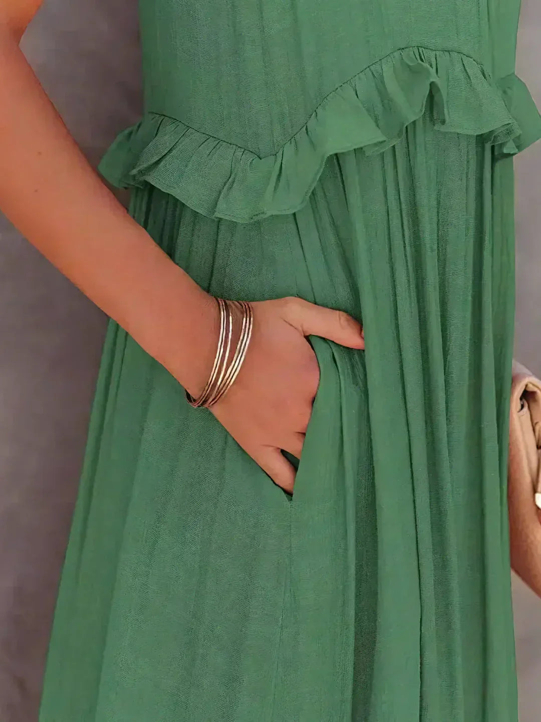 Emilia | Halter Ruffle Maxi Dress