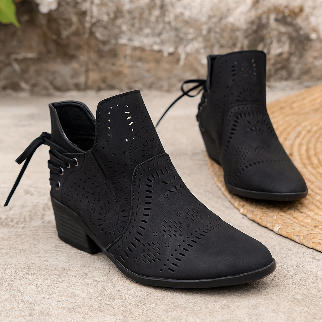 Pam - Sleek Silhoutte Patterned Boots