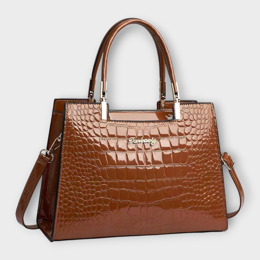 Maddivale | Glossy Crocodile Pattern Handbag
