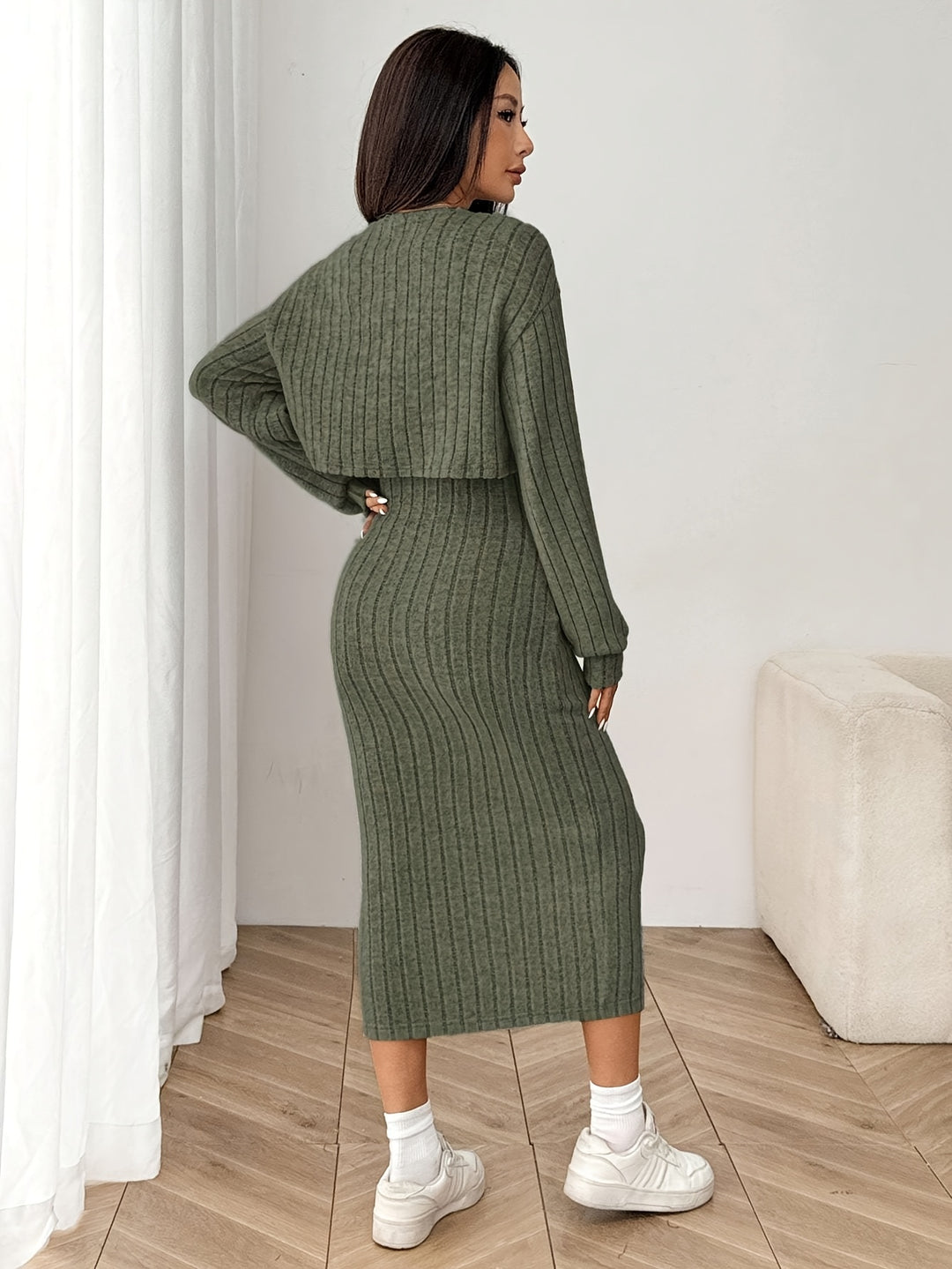 Alexa | Elegante Long Sleeve Top and Jacket Set