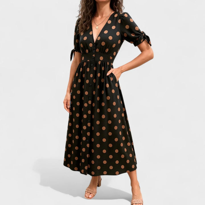 Vivian | Modern Polka Dot Dress