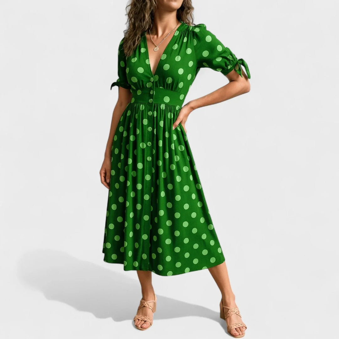 Vivian | Modern Polka Dot Dress