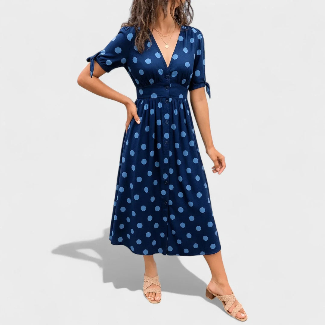 Vivian | Modern Polka Dot Dress