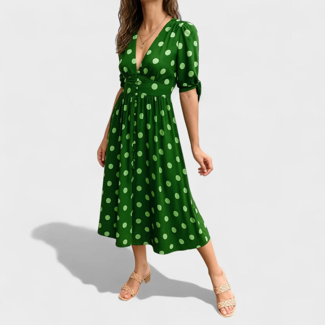 Vivian | Modern Polka Dot Dress