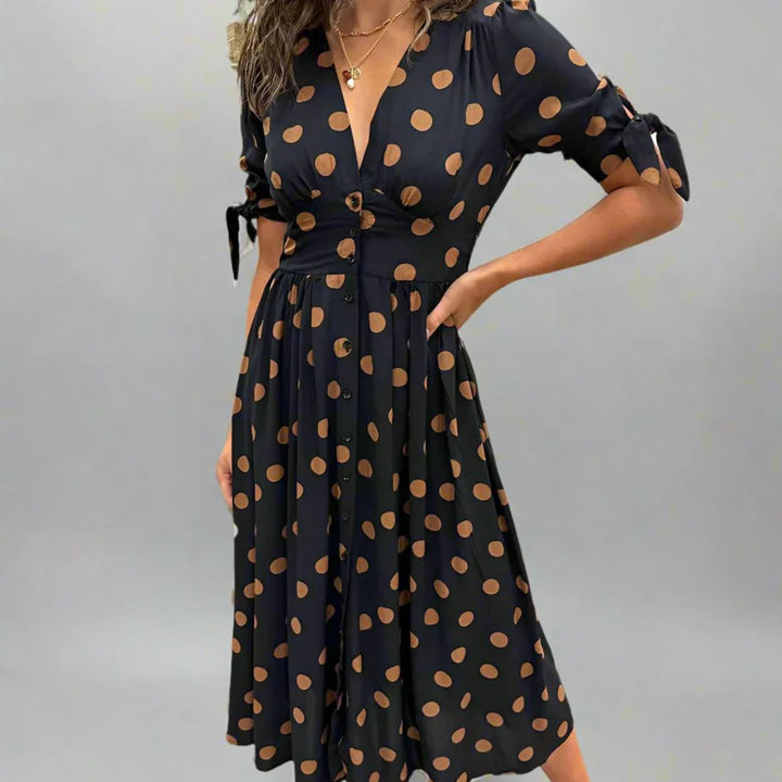 Vivian | Modern Polka Dot Dress