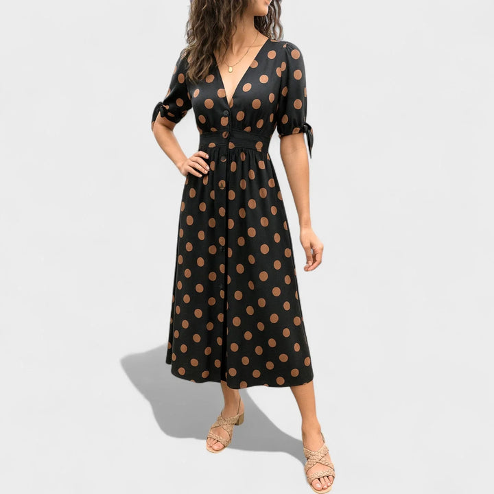 Vivian | Modern Polka Dot Dress