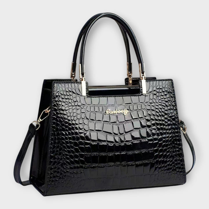 Maddivale | Glossy Crocodile Pattern Handbag